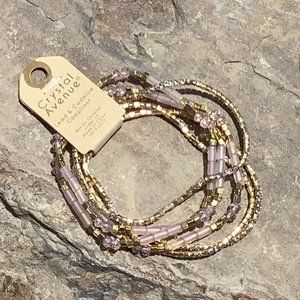 Glitzy Pink Bead Bracelets